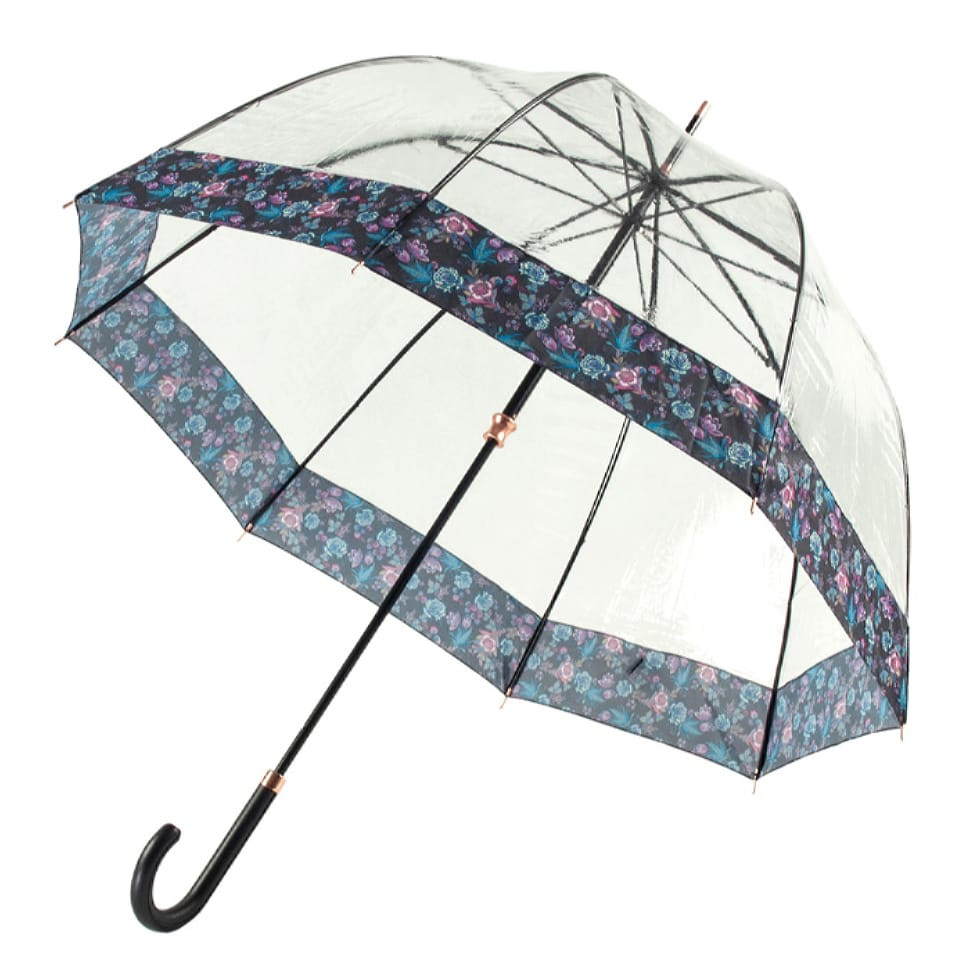 Зонтик-трость женская Fulton Birdcage-2 Luxe L866 Luminous Floral (Светящиеся цветы)