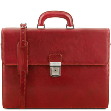 Leather briefcase 2 compartments Tuscany Leather PARMA TL141350 