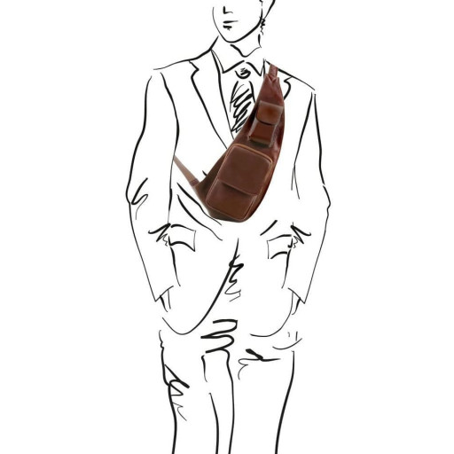 Шкіряний рюкзак для відпочинку через плече Тоскана шкіра TL141352