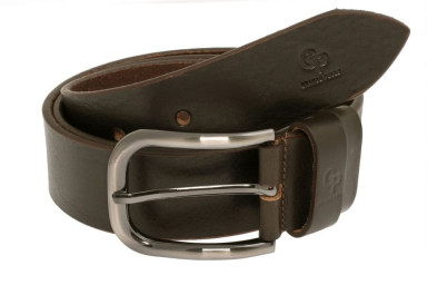 Leather belt Casual, chocolate 40 mm Grande Pelle 411011200