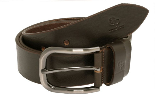 Шкіряний ремінь Casual, шоколад 40 мм Grande Pelle 411011200