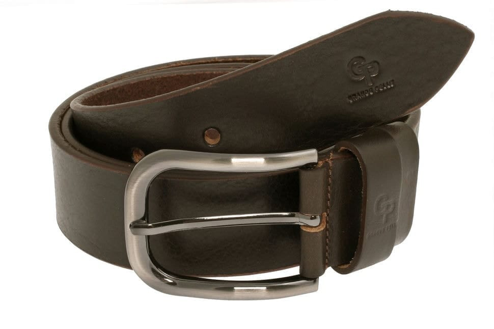 Шкіряний ремінь Casual, шоколад 40 мм Grande Pelle 411011200