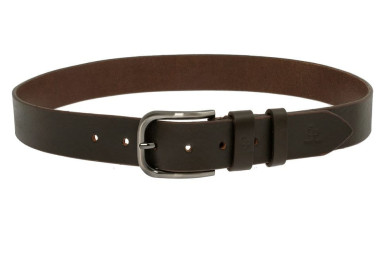Leather belt Casual, chocolate 40 mm Grande Pelle 411011200
