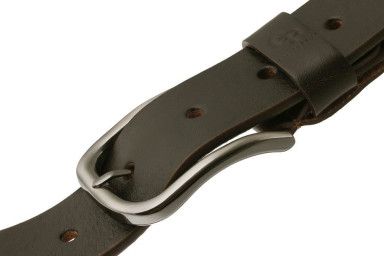 Leather belt Casual, chocolate 40 mm Grande Pelle 411011200