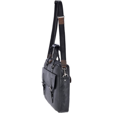 Сумка чоловіча для ноутбука 15,6 Ashwood F83 Black/Mud (Чорний)