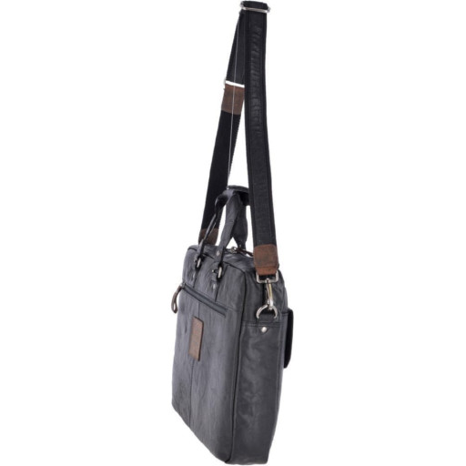 Сумка чоловіча для ноутбука 15,6 Ashwood F83 Black/Mud (Чорний)