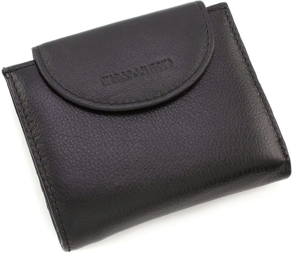 Жіночий шкіряний чорний гаманець Марко Коверна (18885) MC-2036-1