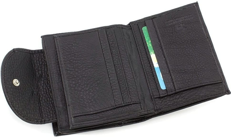 Жіночий шкіряний чорний гаманець Марко Коверна (18885) MC-2036-1