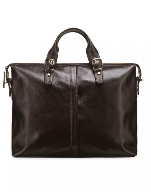 Коричнева кожаная сумка для документов Newery N1004GC