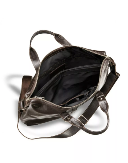 Коричнева кожаная сумка для документов Newery N1004GC