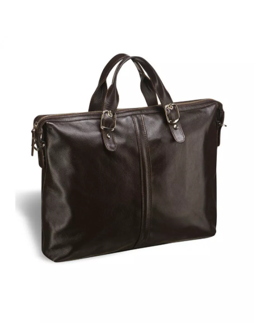 Коричнева кожаная сумка для документов Newery N1004GC