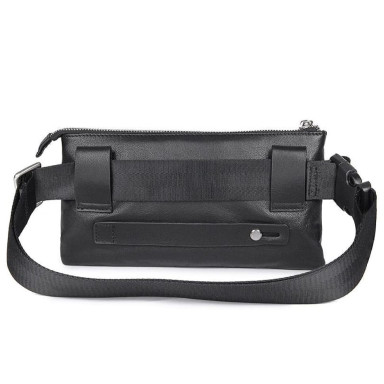 Belt bag, clutch for men JD3018A calfskin, black