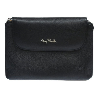 Leather cosmetic bag Contatto 2027 nero black