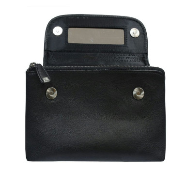 Leather cosmetic bag Contatto 2027 nero black