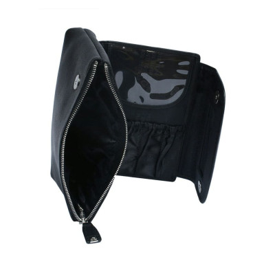 Leather cosmetic bag Contatto 2027 nero black