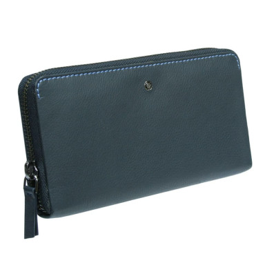 Leather wallet Timone 11059 navy blue