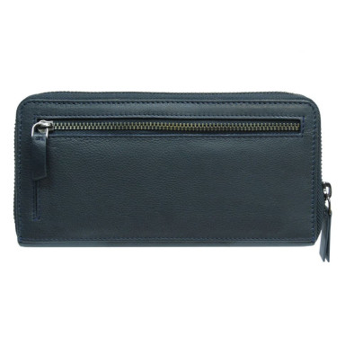 Leather wallet Timone 11059 navy blue