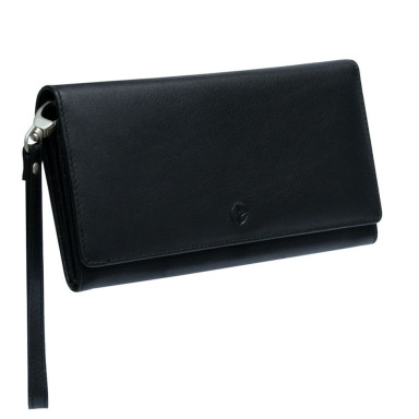 Leather wallet Cortina 5066 nero black