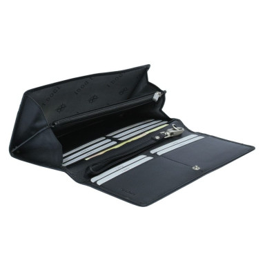 Leather wallet Cortina 5066 nero black