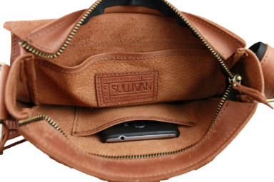 Men's leather shoulder bag SULLIVAN 35483(30) light brown