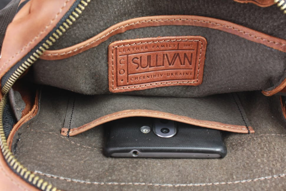 Men's leather shoulder bag SULLIVAN 354148(27) light brown