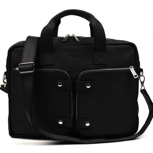 Чоловічі шкіряні сумки RA-1089-4lx TARWA чорний крейзі хорс