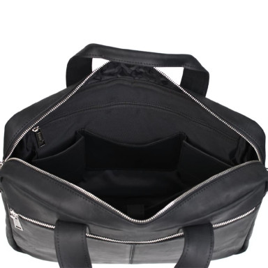 Mens leather bag RA-1089-4lx TARWA black crazy horse