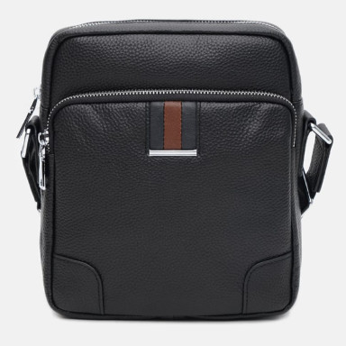 Мужская кожаная сумка Ricco Grande K16615B-black