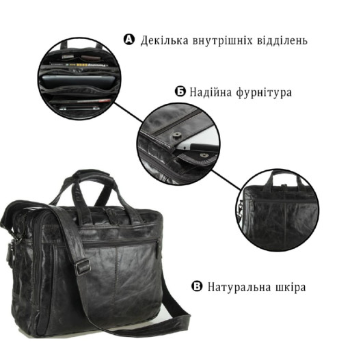 Сумка чоловіча Vintage 14364 Болотна