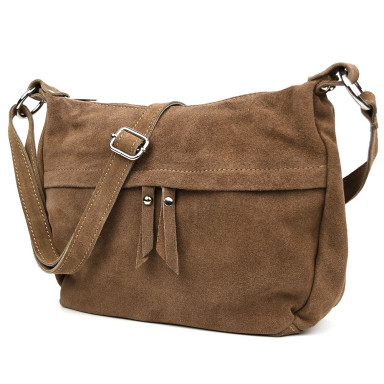 Suede womens messenger bag Italy Florence fz382328_taup taup