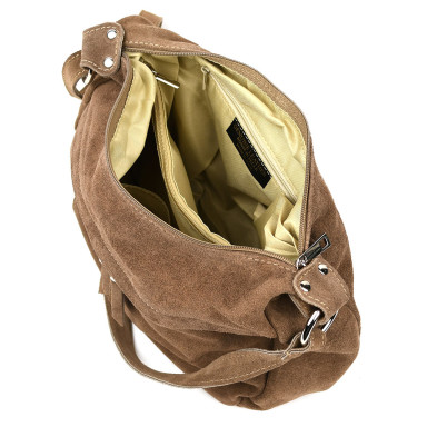 Suede womens messenger bag Italy Florence fz382328_taup taup