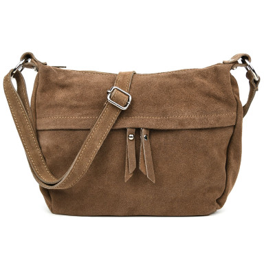 Suede womens messenger bag Italy Florence fz382328_taup taup