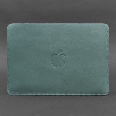 Чехол из натуральной кожи для MacBook 13 дюйм Бирюзовый