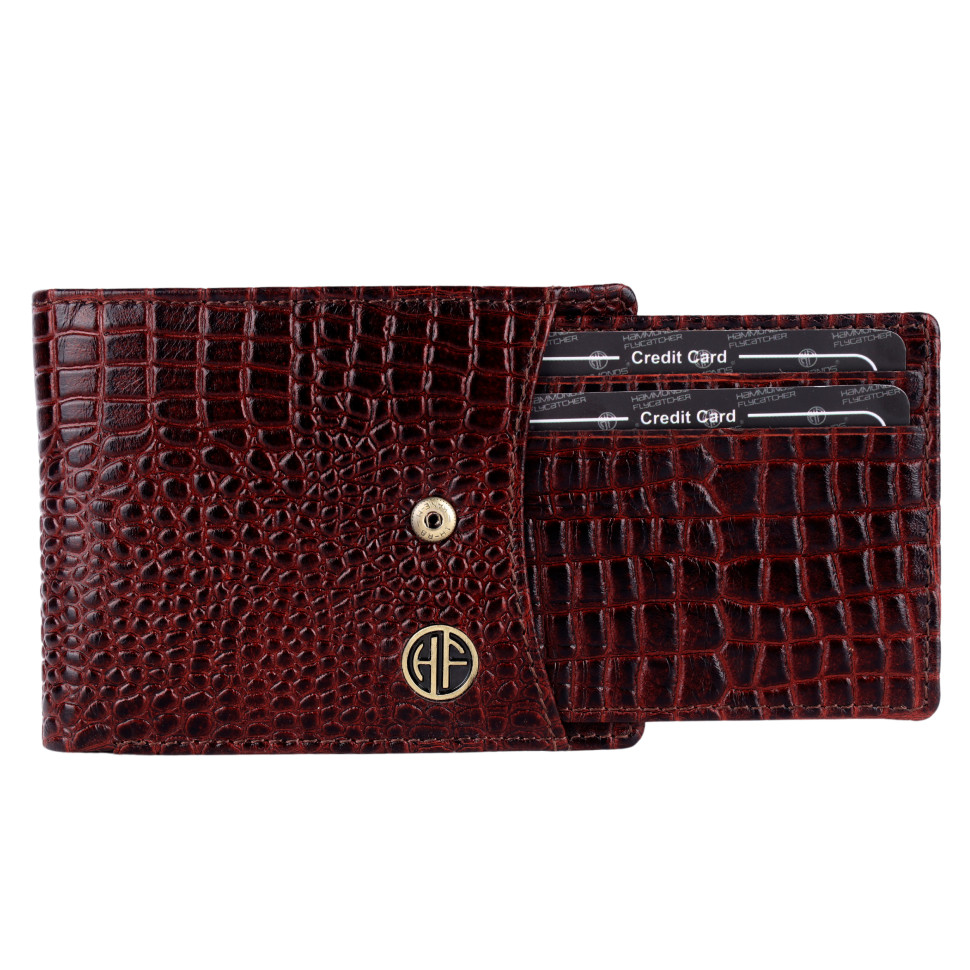 Чоловічий шкіряний гаманець Hammonds Flycatcher HF502 Croco Brown (Коричневий)