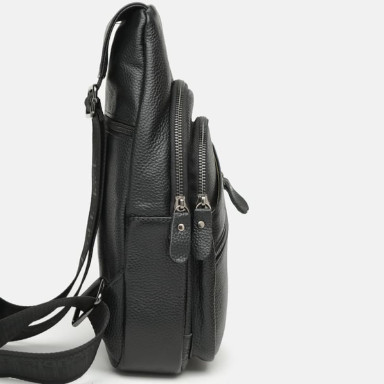 Men's leather backpack Keizer K11808-black