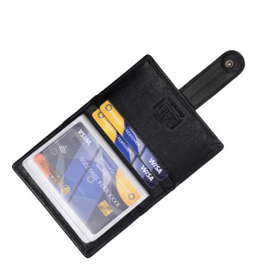 Шкіряна візитниця Hammonds Flycatcher CC602 Black (Чорний)