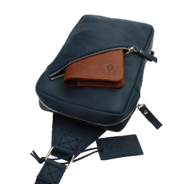 Men's sling shoulder bag banana 1026(26) blue