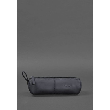 Leather case-case (glass case) 4.0 Dark blue Crazy Horse