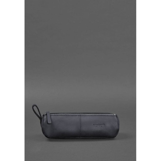 Шкіряний пенал-несесер (футляр для окулярів) 4.0 Темно-синій Crazy Horse