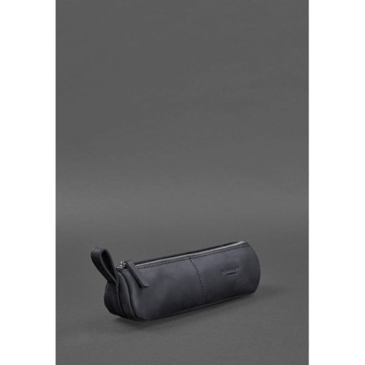 Шкіряний пенал-несесер (футляр для окулярів) 4.0 Темно-синій Crazy Horse
