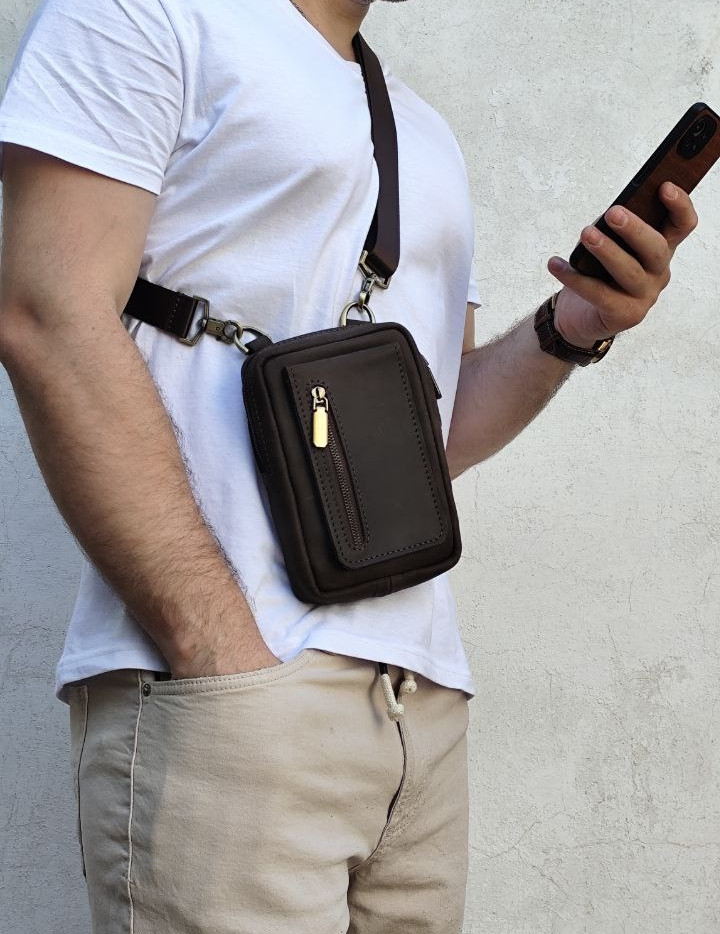 Mens mini shoulder bag TARWA GA-1199-4lx