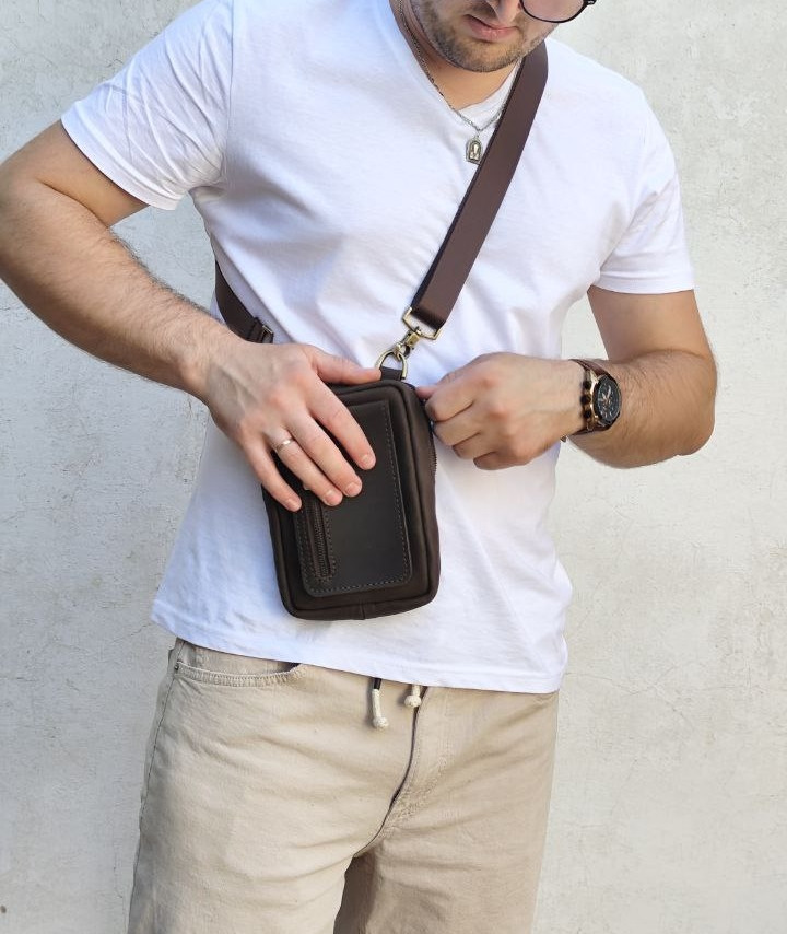 Mens mini shoulder bag TARWA GA-1199-4lx