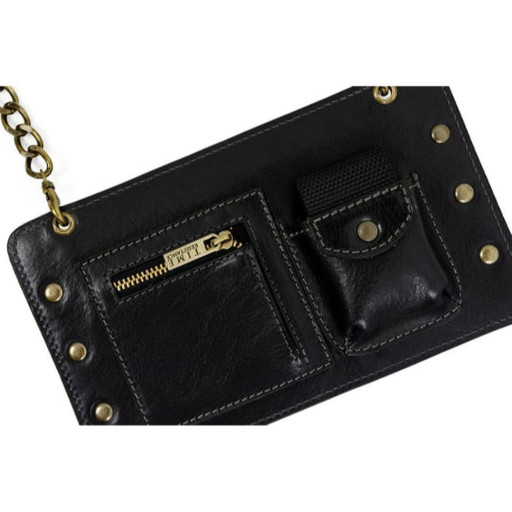 Жіночий шкіряний клатч кроссбоді - Little Women - чорний Time Resistance 5211301