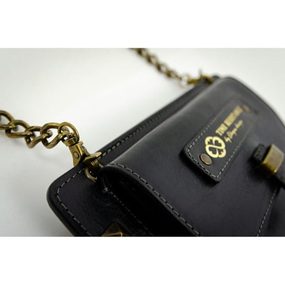 Жіночий шкіряний клатч кроссбоді - Little Women - чорний Time Resistance 5211301