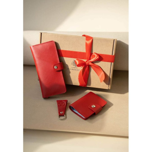 Set of women's leather accessories Havana