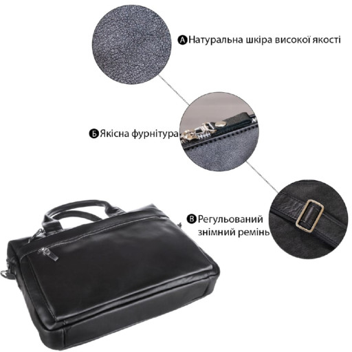 Сумка для ноутбука SHVIGEL 11036 Чорна