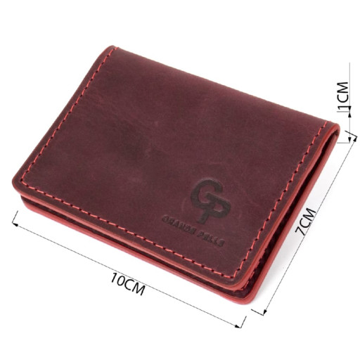 Чоловіча шкіряна візитниця GRANDE PELLE 11362 Коричневий