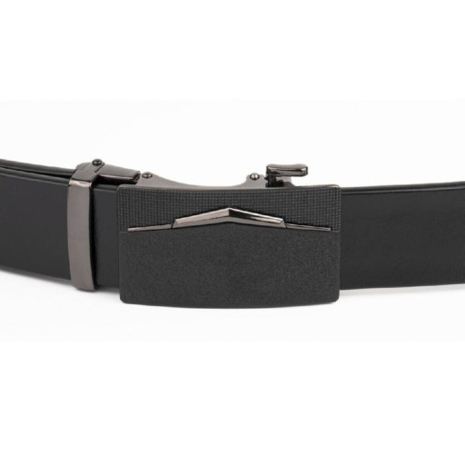 Шкіряний стильний ремінь для чоловіків Vintage 20725 Чорний