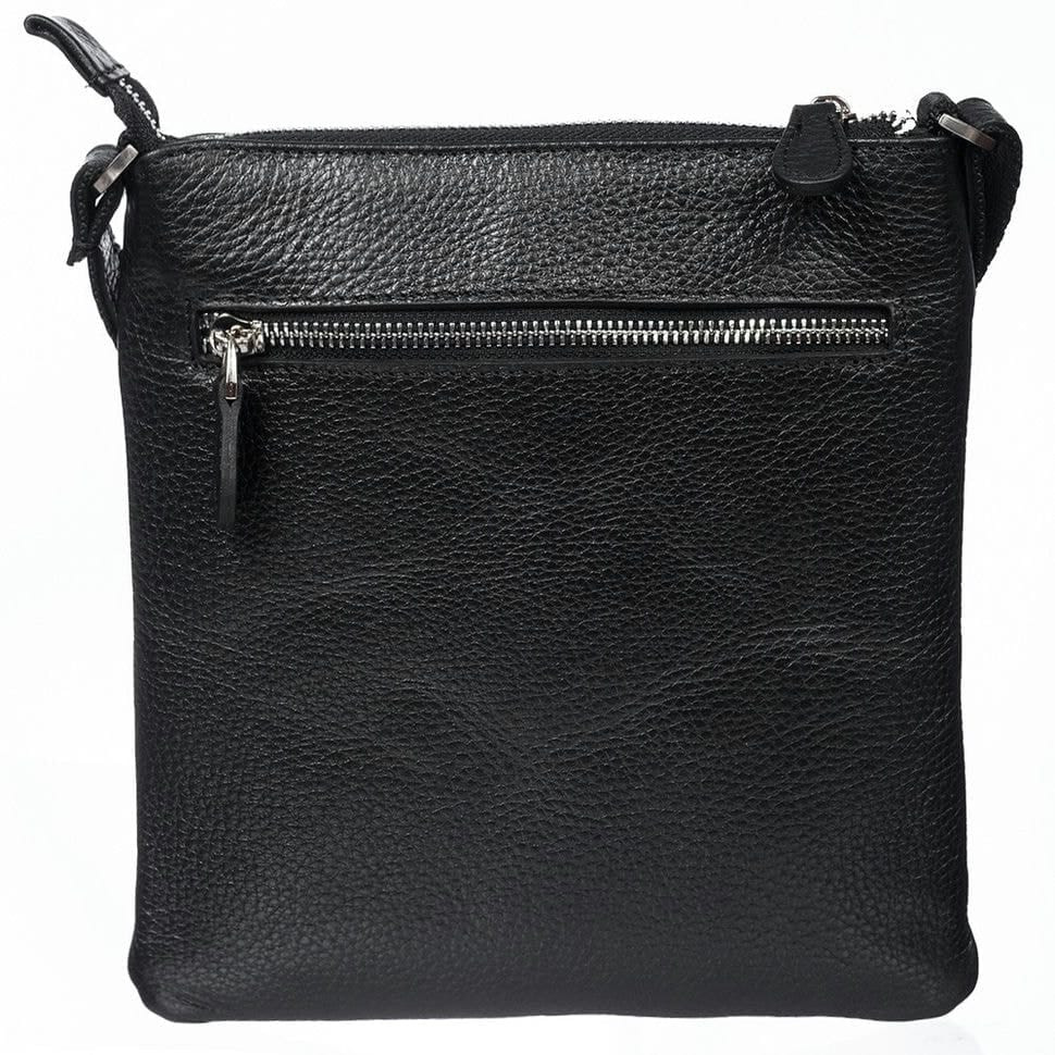 Барсетка м'яка шкіряна DESISAN 1352-01 чорний дрібний флотар