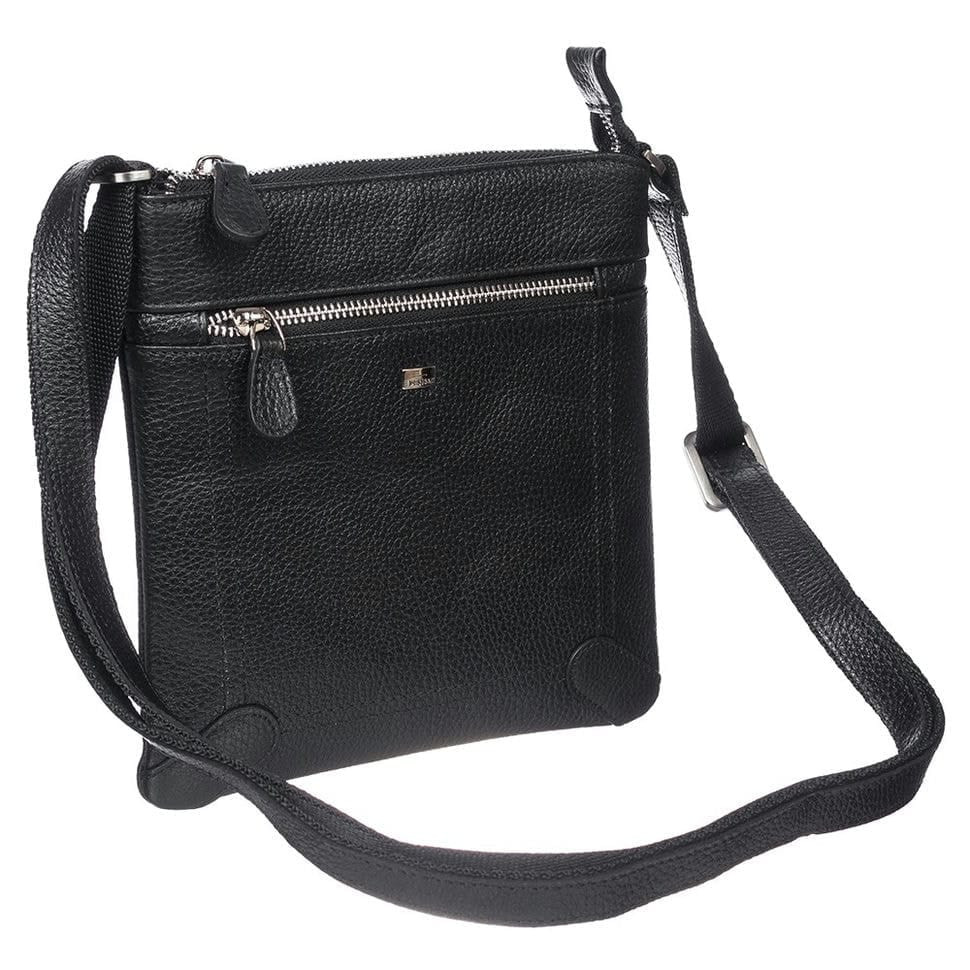 Барсетка м'яка шкіряна DESISAN 1352-01 чорний дрібний флотар